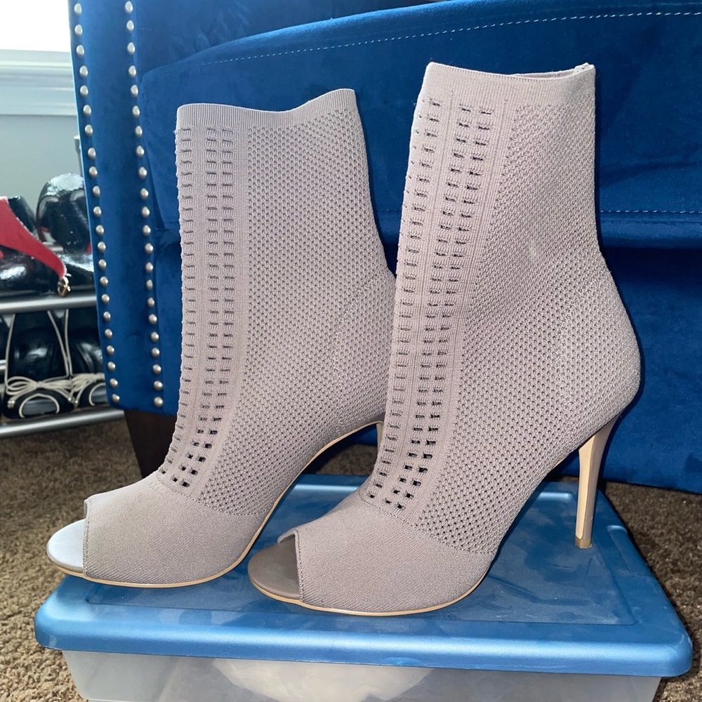 Charles David open toe boot heels